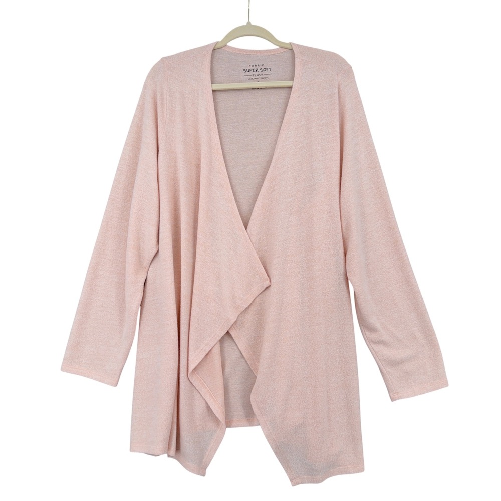 Torrid Super Soft Plush Cardigan Womens 3 Rayon Polyester Pink